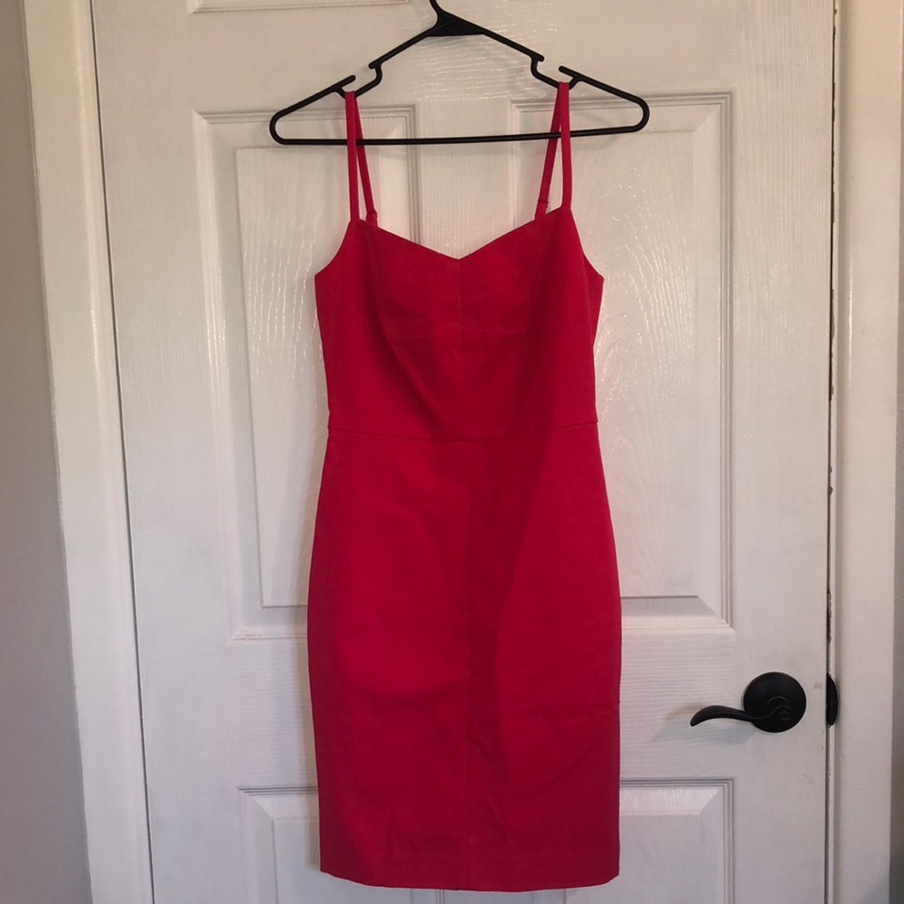 Hot pink banana republic dress